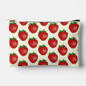 Pochette À Accessoires Motif fraises, fraises rouges, fruits, feuilles (Recto)