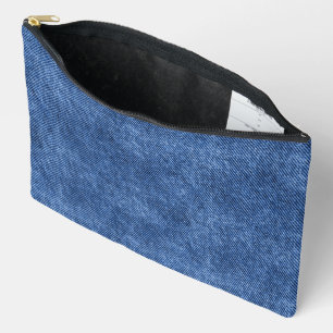 Pochette À Accessoires Motif Fun Blue Denim