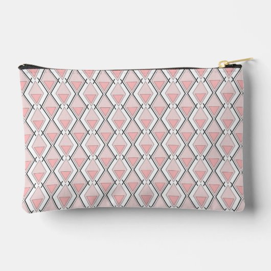 Pochette À Accessoires Motif géométrique beige rose (Verso)