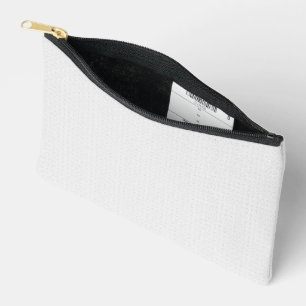 Pochette À Accessoires Motif géométrique blanc et gris avec verrouillage