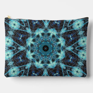 Pochette À Accessoires Motif géométrique bleu avec éclat radieux