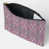 Pochette À Accessoires Motif géométrique magenta et bleu (Ouvrir)