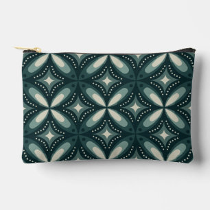 Pochette À Accessoires Motif géométrique vert rétro