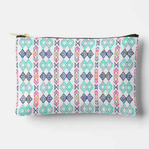 Pochette À Accessoires Motif géométrique vertical vibrant de style ikat