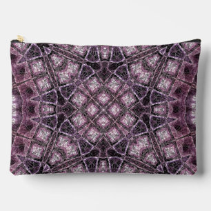 Pochette À Accessoires Motif géométrique violet avec symétrie complexe