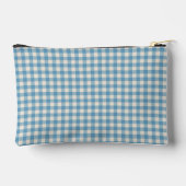 Pochette À Accessoires Motif Gingham Bleu Et Blanc (Verso)