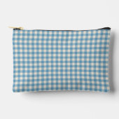 Pochette À Accessoires Motif Gingham Bleu Et Blanc (Recto)