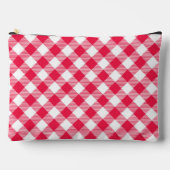 Pochette À Accessoires Motif Gingham Rouge et Blanc Classique Rustique (Recto)