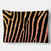 Pochette À Accessoires Motif Glittery Gold Zebra Stripes (Verso)