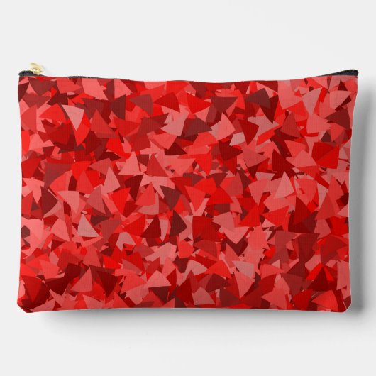 Pochette À Accessoires Motif Grand Triangle Rouge (Recto)