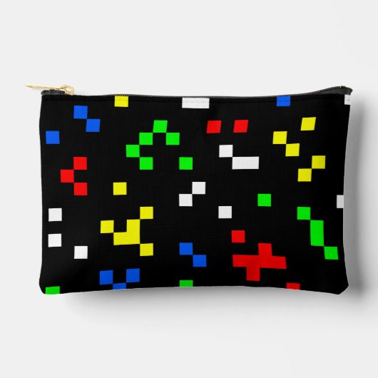 Pochette À Accessoires Motif graphique de jeu vidéo rétro 8 bits (Recto)