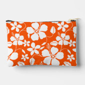 POCHETTE À ACCESSOIRES MOTIF HAWAIIAN HULA (HIBISCUS) EN ORANGE (Verso)