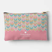 Pochette À Accessoires Motif Herringbone moderne - Or bleu rose (Verso)