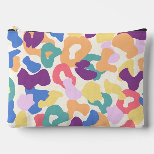 Pochette À Accessoires Motif léopard coloré (Recto)