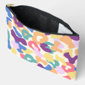 Pochette À Accessoires Motif léopard coloré (Ouvrir)