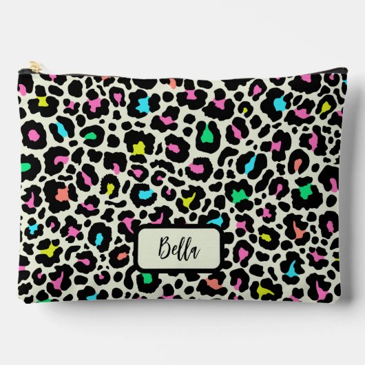 Pochette À Accessoires Motif léopard coloré (Recto)