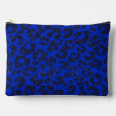 Pochette À Accessoires Motif léopard de la cime bleue (Recto)