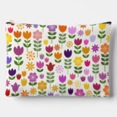 Pochette À Accessoires Motif Lg Fleurs Style Scandinave (Recto)