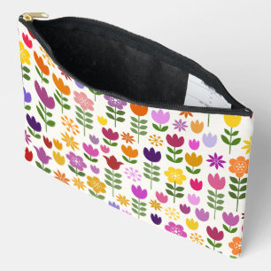 Pochette À Accessoires Motif Lg Fleurs Style Scandinave