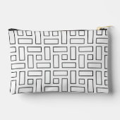 Pochette À Accessoires Motif linéaire noir et blanc - blanc (Verso)