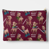 Pochette À Accessoires Motif Llama rose perzonalisé (Verso)