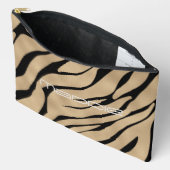 Pochette À Accessoires Motif métal Golden Zebra Stripes (Ouvrir)