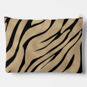 Pochette À Accessoires Motif métal Golden Zebra Stripes (Verso)