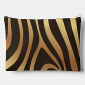 Pochette À Accessoires Motif métal Golden Zebra Stripes (Verso)