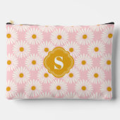 Pochette À Accessoires Motif Monogramme Rose Et Blanc (Recto)