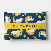 Pochette À Accessoires Motif mouton, Mouton dormant, Lune, Votre Nom (Verso)