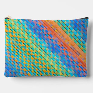 Pochette À Accessoires Motif numérique tissé Abstrait coloré