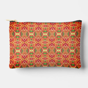 Pochette À Accessoires Motif orange et vert