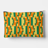 Pochette À Accessoires Motif orange et vert Abstrait avec points (Verso)