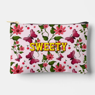 Pochette À Accessoires Motif papillon floral personnalisé