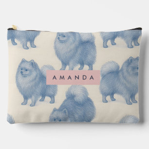 Pochette À Accessoires Motif personnalisé de Poméranie doux et mignon