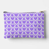 Pochette À Accessoires Motif Petits Cœurs Blancs Violets (Verso)