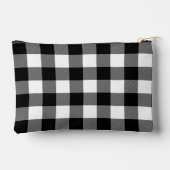 Pochette À Accessoires Motif Plaid Buffalo Noir Et Blanc (Verso)