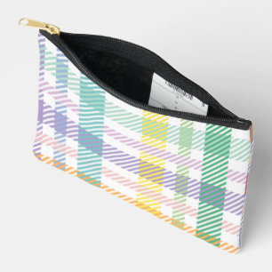 Pochette À Accessoires Motif Plaid clair couleur