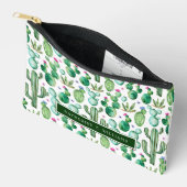 Pochette À Accessoires Motif Plante Cactus aquarelle (Ouvrir)