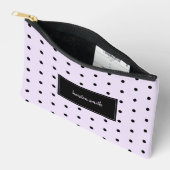 Pochette À Accessoires Motif Pois noir Lavender (Ouvrir)