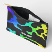 Pochette À Accessoires Motif Rainbow Cow (Ouvrir)