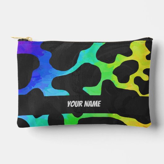 Pochette À Accessoires Motif Rainbow Cow (Recto)