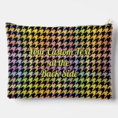 Pochette À Accessoires Motif Rainbow Houndstooth (Verso)