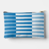 Pochette À Accessoires Motif rayé bleu blanc Petit (Verso)