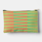Pochette À Accessoires Motif rayé vert orange petit (Verso)