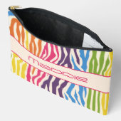Pochette À Accessoires Motif rayures zèbre coloré (Ouvrir)