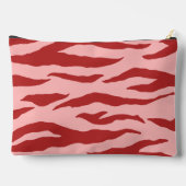 Pochette À Accessoires Motif rayures zèbre rouge et rose (Verso)