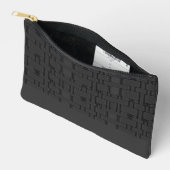 Pochette À Accessoires Motif rectangle charbon neutre (Ouvrir)