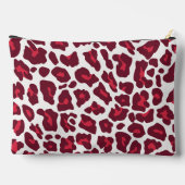 Pochette À Accessoires Motif Red Leopard (Verso)