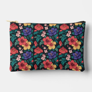 Pochette À Accessoires Motif répétitif de fleurs sauvages